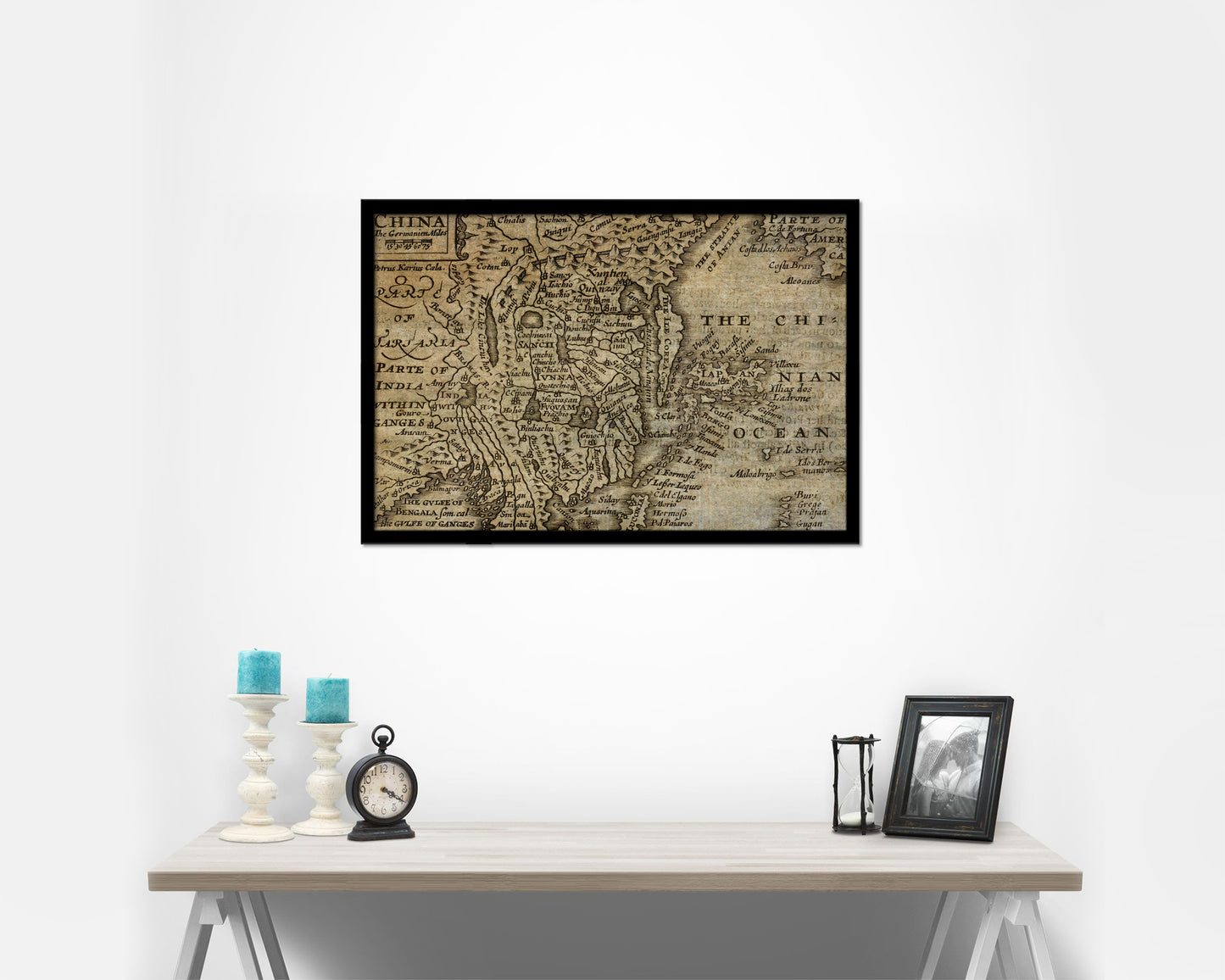 China Japan Korea John Speed 1675 Historical Map Framed Print Art Wall Decor Gifts