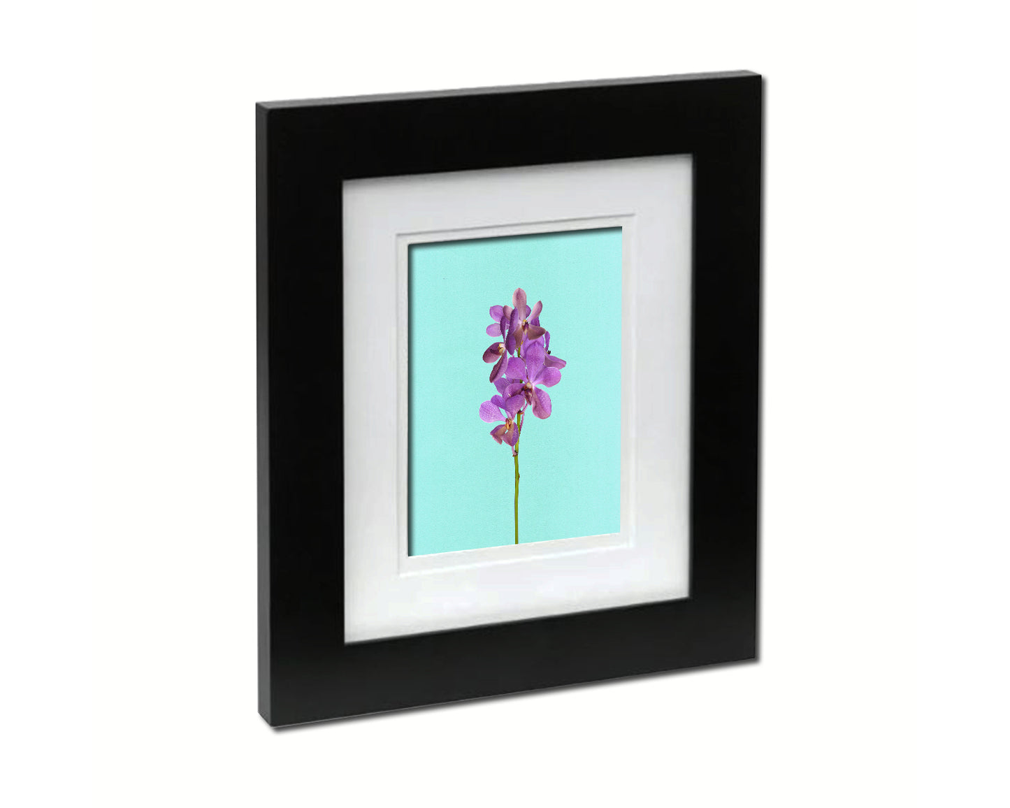 Violet Orchid Colorful Plants Art Wood Framed Print Wall Decor Gifts