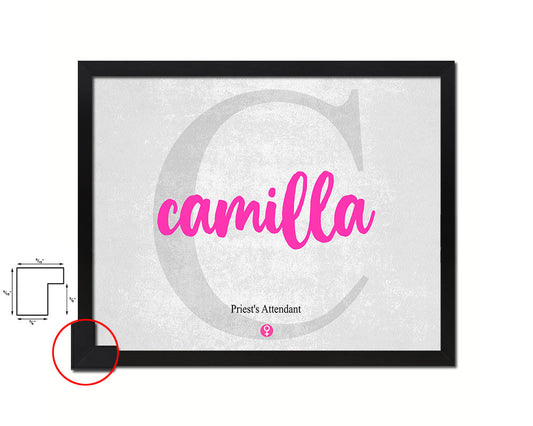 Camilla Personalized Biblical Name Plate Art Framed Print Kids Baby Room Wall Decor Gifts