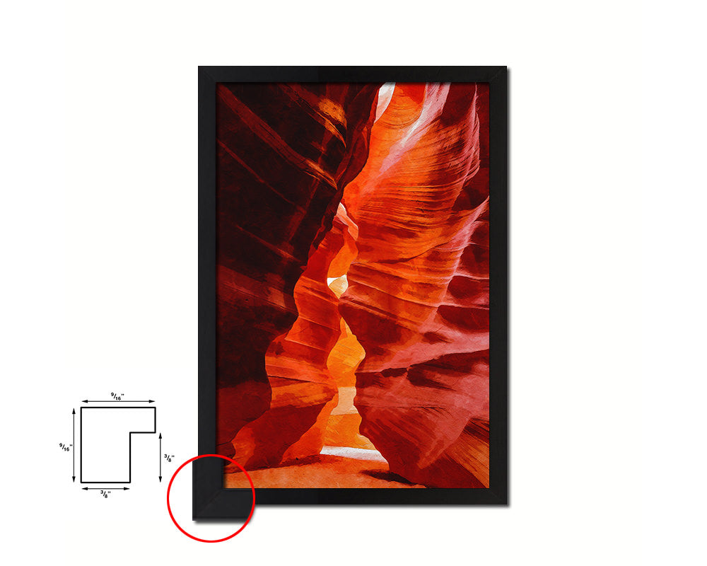 Magical Antelope Canyon Northern Arizona Artwork Painting Print Art Frame Home Wall Decor Gifts