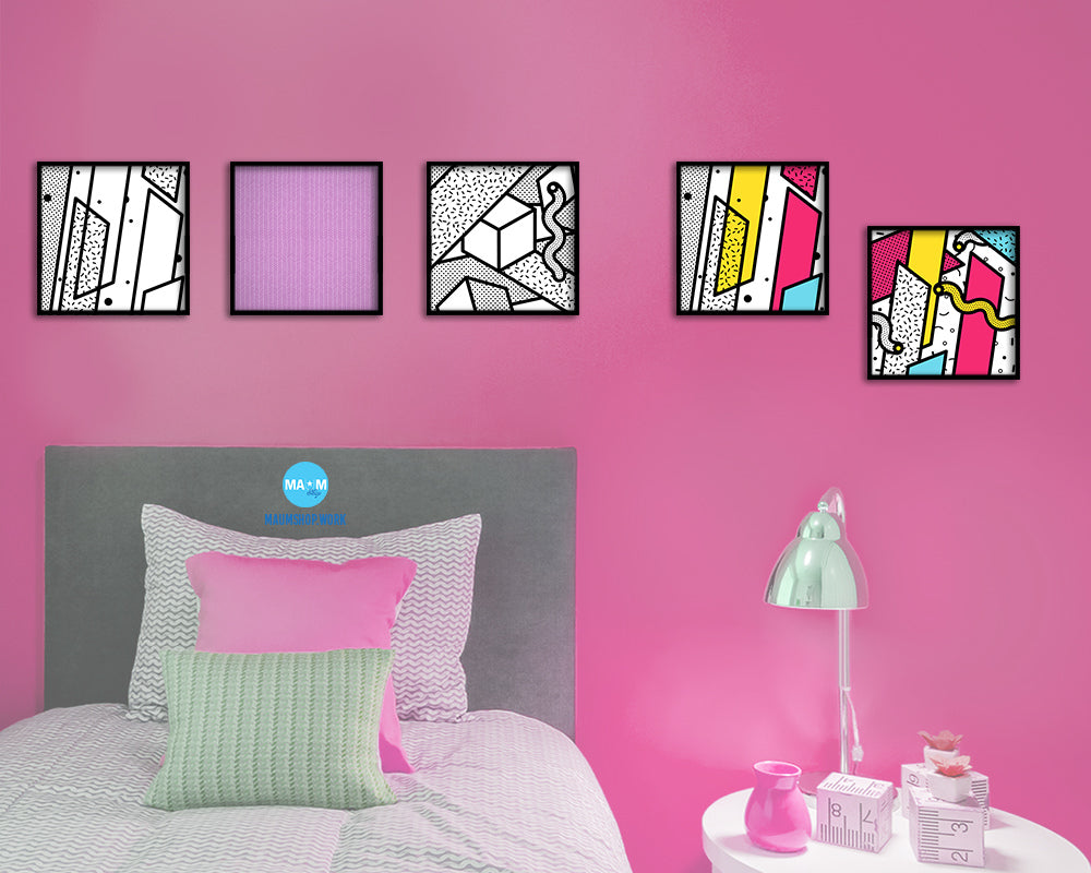 Abstract Pink Artwork Wood Frame Gifts Modern Wall Decor Art Prints