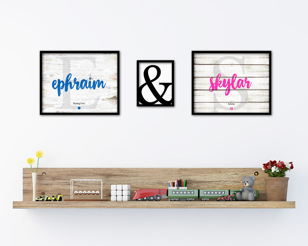 Ephraim Personalized Biblical Name Plate Art Framed Print Kids Baby Room Wall Decor Gifts