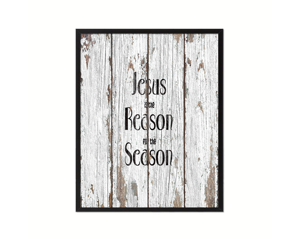 Jesus is the reason for the season Quote Framed Print Home Decor Wall Art Gifts