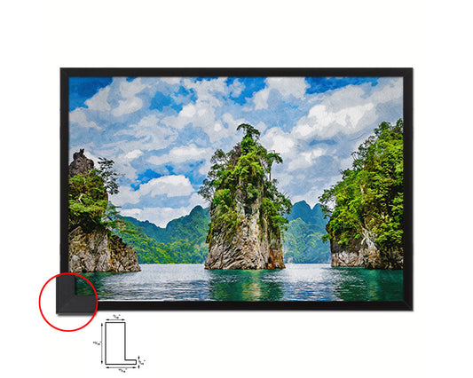 Ratchaprapha Dam, Khao Sok National Park, Surat Thani Province, Thailand Artwork Painting Print Art