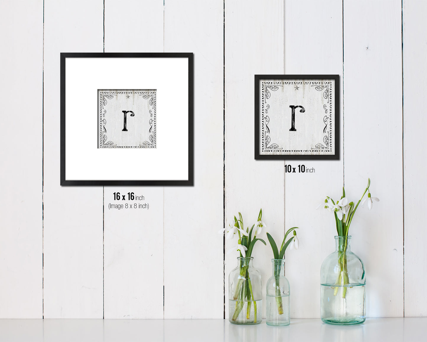 Letters K Custom Monogram Personality Name Sign Framed Prints Wall Art Decor