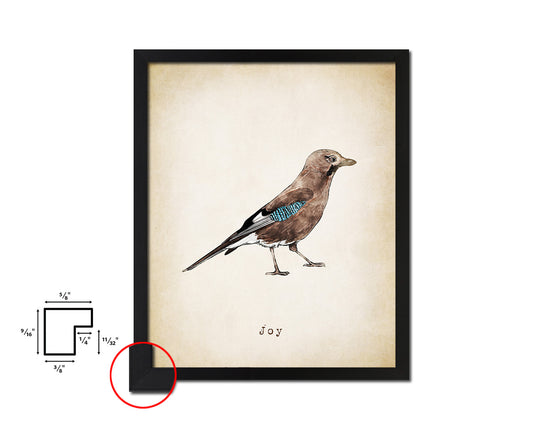 Joy Vintage Bird Fine Art Paper Prints Home Decor Wall Art Gifts