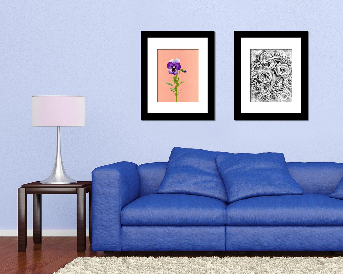 Pansy Colorful Plants Art Wood Framed Print Wall Decor Gifts