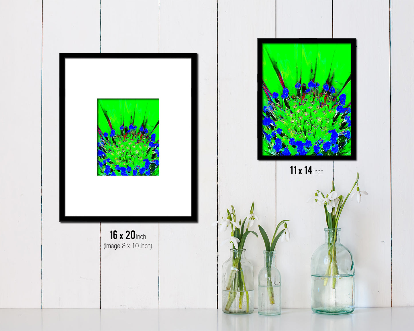 Gazania Green Flower Wood Framed Paper Print Wall Decor Art Gifts