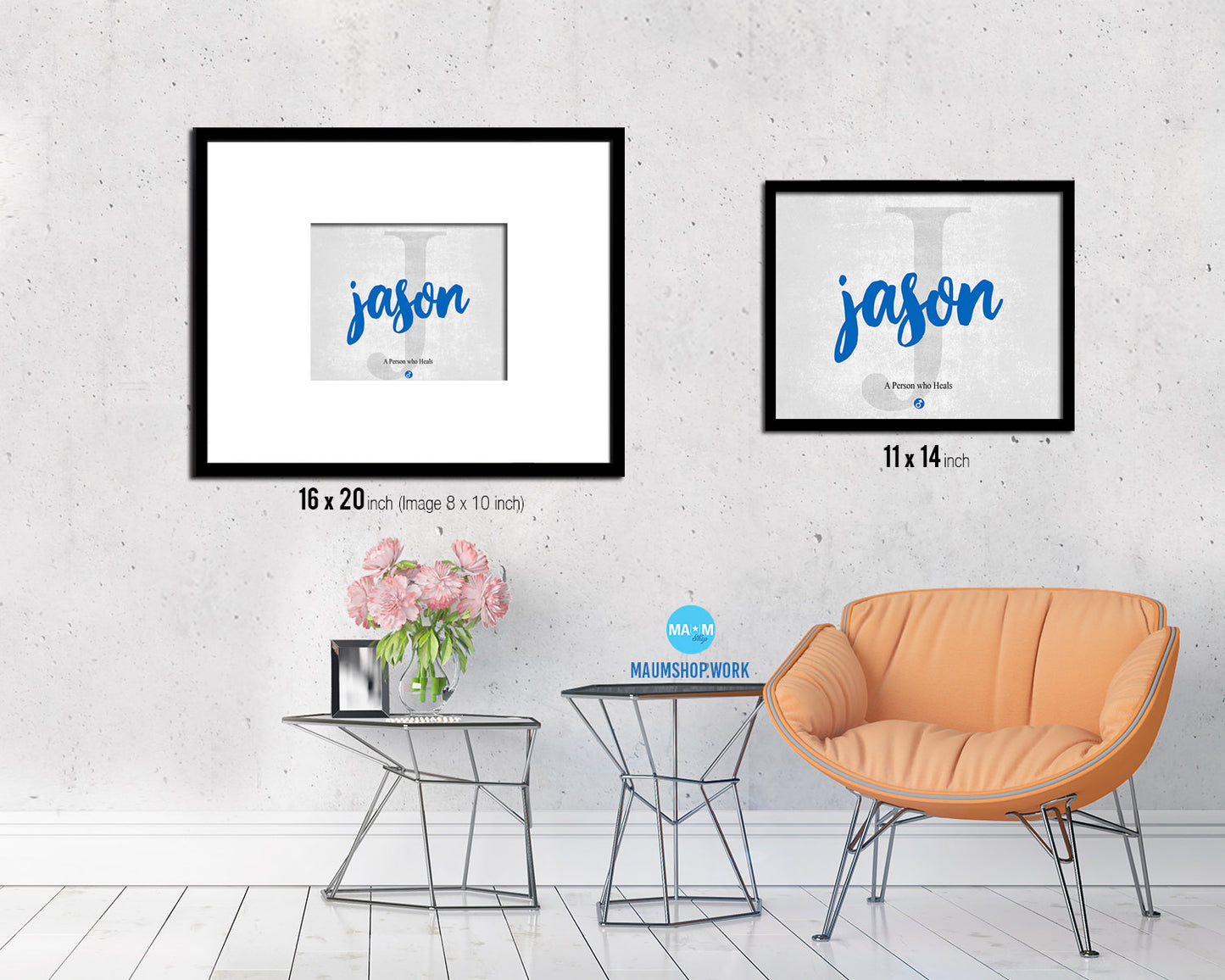 Jason Personalized Biblical Name Plate Art Framed Print Kids Baby Room Wall Decor Gifts