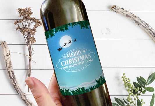 Merry Christmas and Happy New Year Gift Label Holiday Personalized Gifts 8005