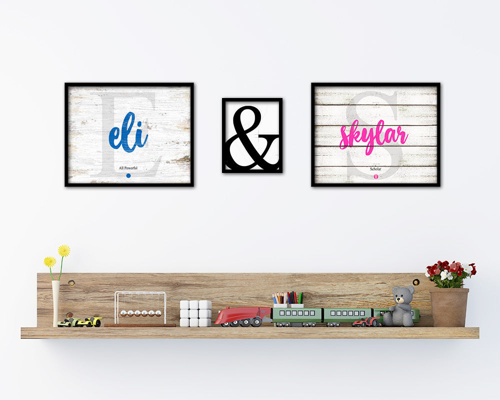 Eli Personalized Biblical Name Plate Art Framed Print Kids Baby Room Wall Decor Gifts