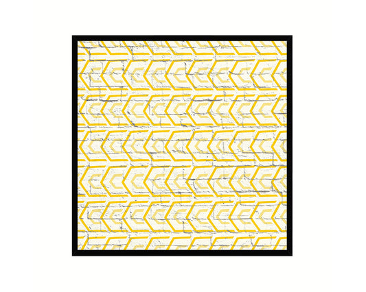 Abstract Yellow Artwork Wood Frame Gifts Modern Wall Decor Art Prints