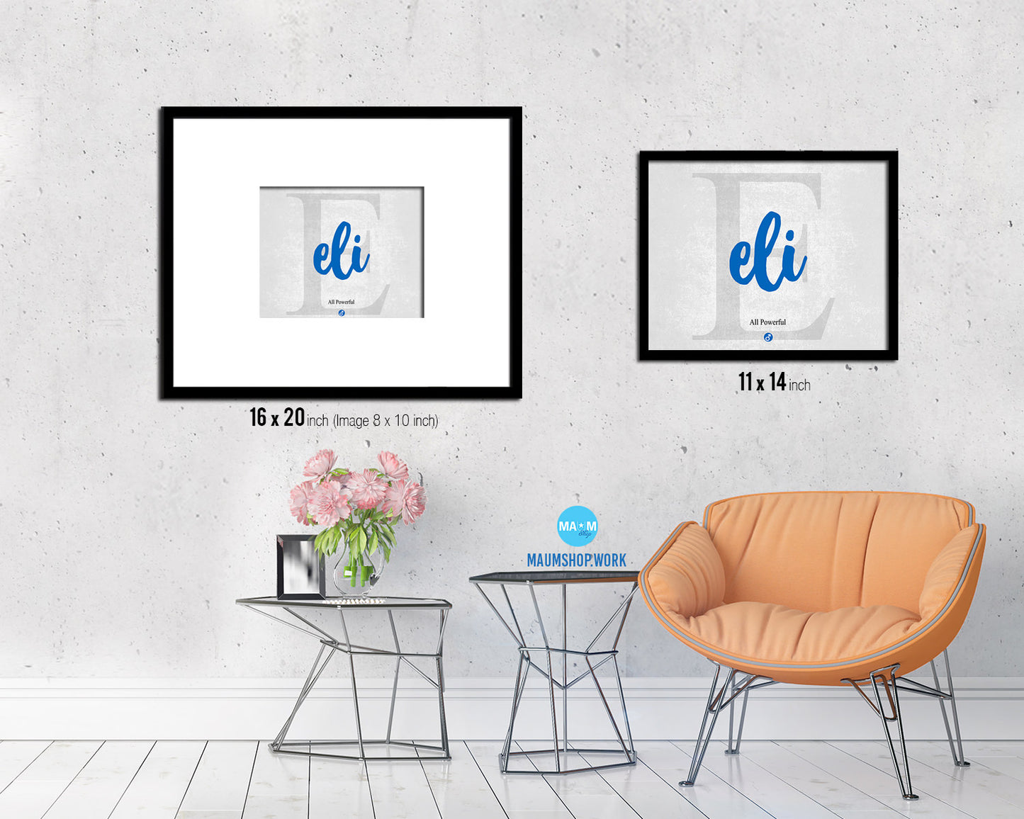 Eli Personalized Biblical Name Plate Art Framed Print Kids Baby Room Wall Decor Gifts