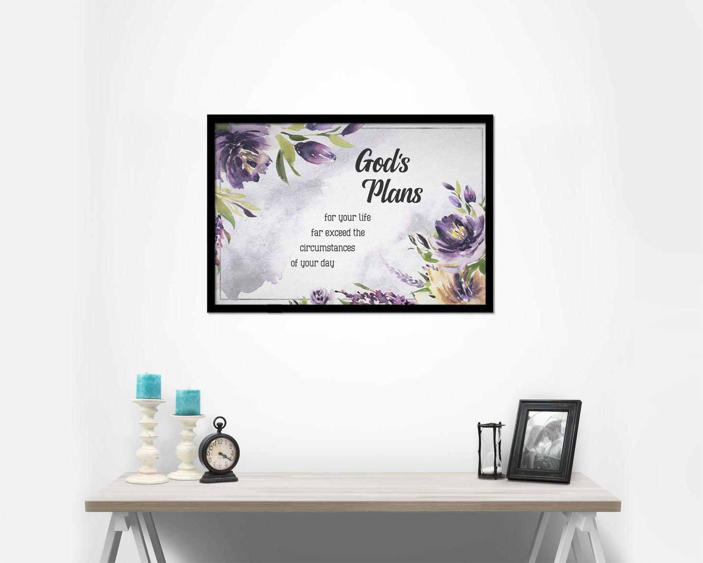 God's plans for your life far exceed the circumstances of your day Bible Verse Scripture Framed Art