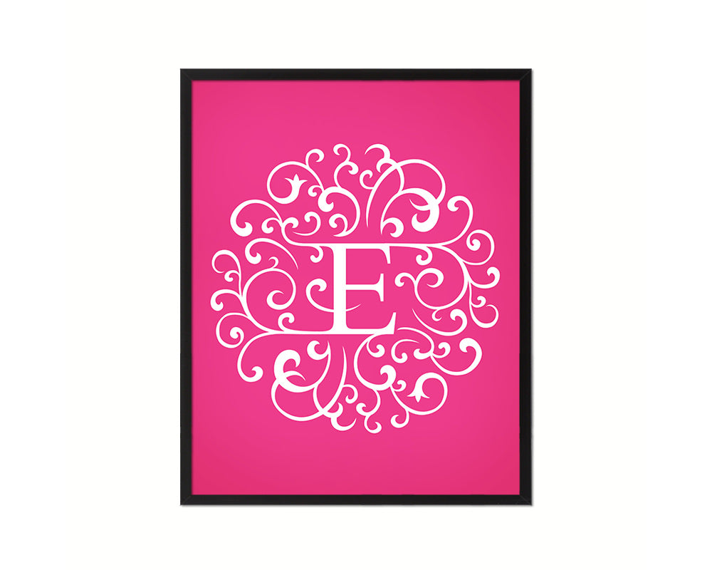 Letter E Mandela Monogram Framed Print Wall Art Decor Gifts