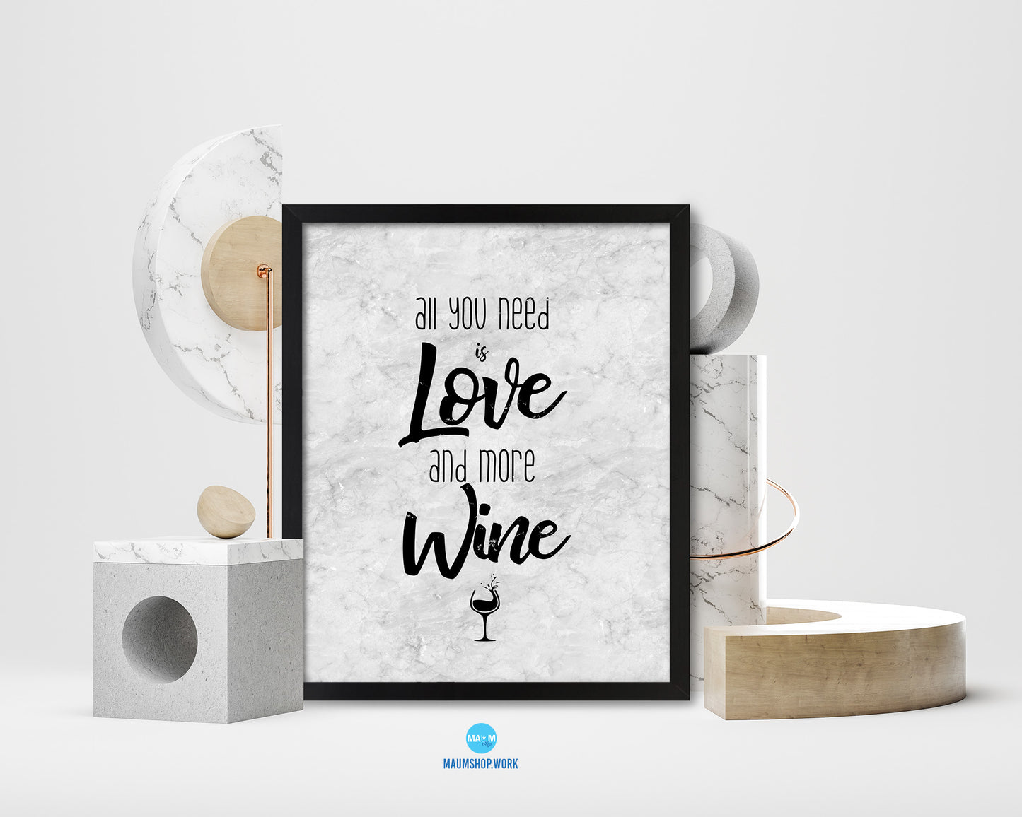 All you need is love and more wine Bible, Scripture, Verse Framed Print Wall Art Decor Gifts