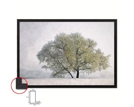 Snow Winter Landscape Artwork Painting Print Art Frame Home Wall Decor Gifts