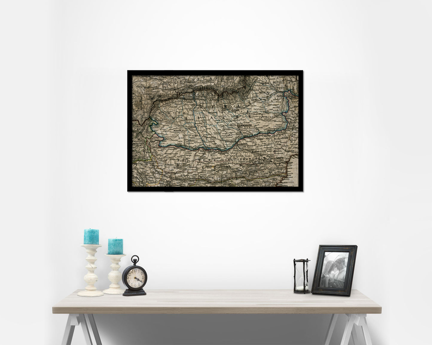 Transylvania Hungary Historical Map Framed Print Art Wall Decor Gifts