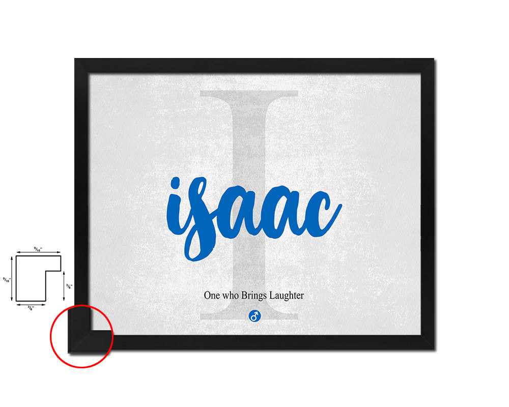 Isaac Personalized Biblical Name Plate Art Framed Print Kids Baby Room Wall Decor Gifts