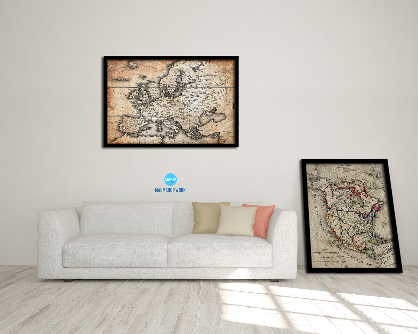 Europe 1799 Antique Map Framed Print Art Wall Decor Gifts