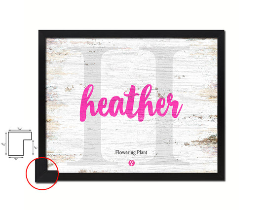 Heather Personalized Biblical Name Plate Art Framed Print Kids Baby Room Wall Decor Gifts