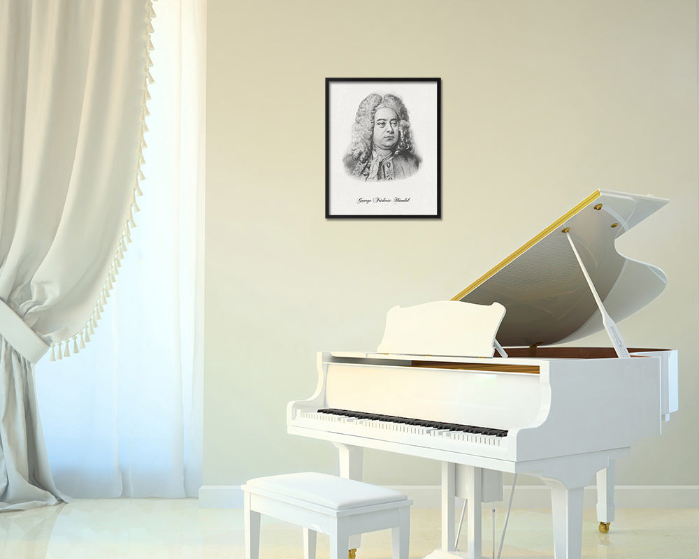 George Frideric Handel Classical Music Framed Print Orchestra Teacher Gifts Home Wall Decor