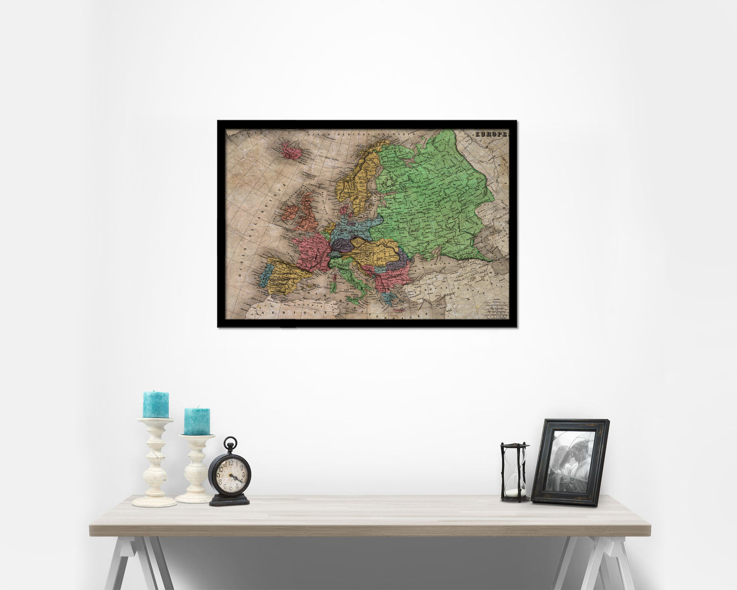 Europe 1875 Historical Map Framed Print Art Wall Decor Gifts