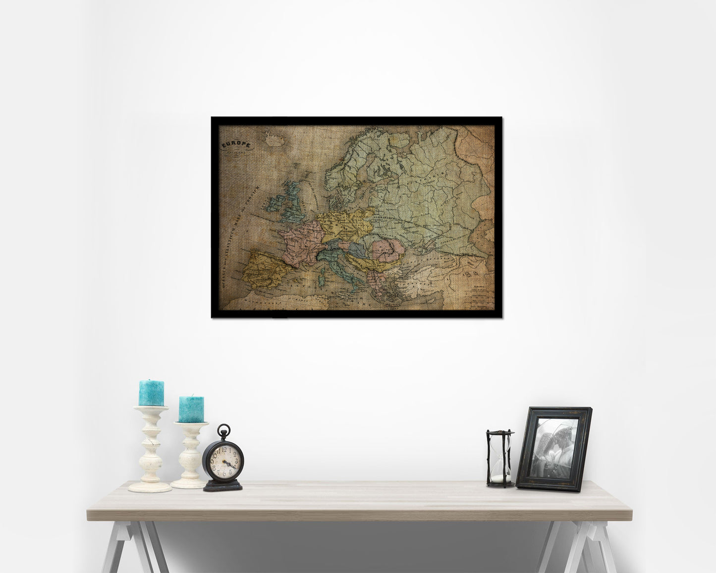 Europe Ancienne Vintage Map Framed Print Art Wall Decor Gifts