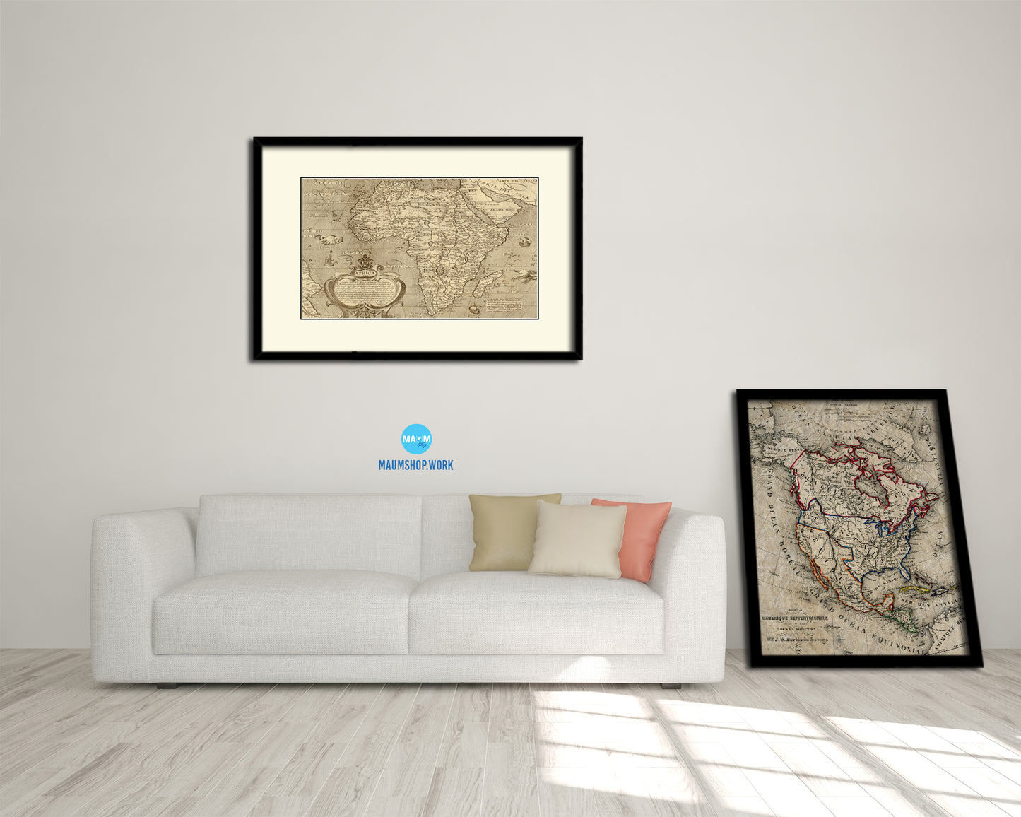 Africa Arnoldo di Arnoldi Italy Circa 1600 Old Map Framed Print Art Wall Decor Gifts