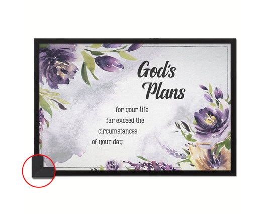 God's plans for your life far exceed the circumstances of your day Bible Verse Scripture Framed Art