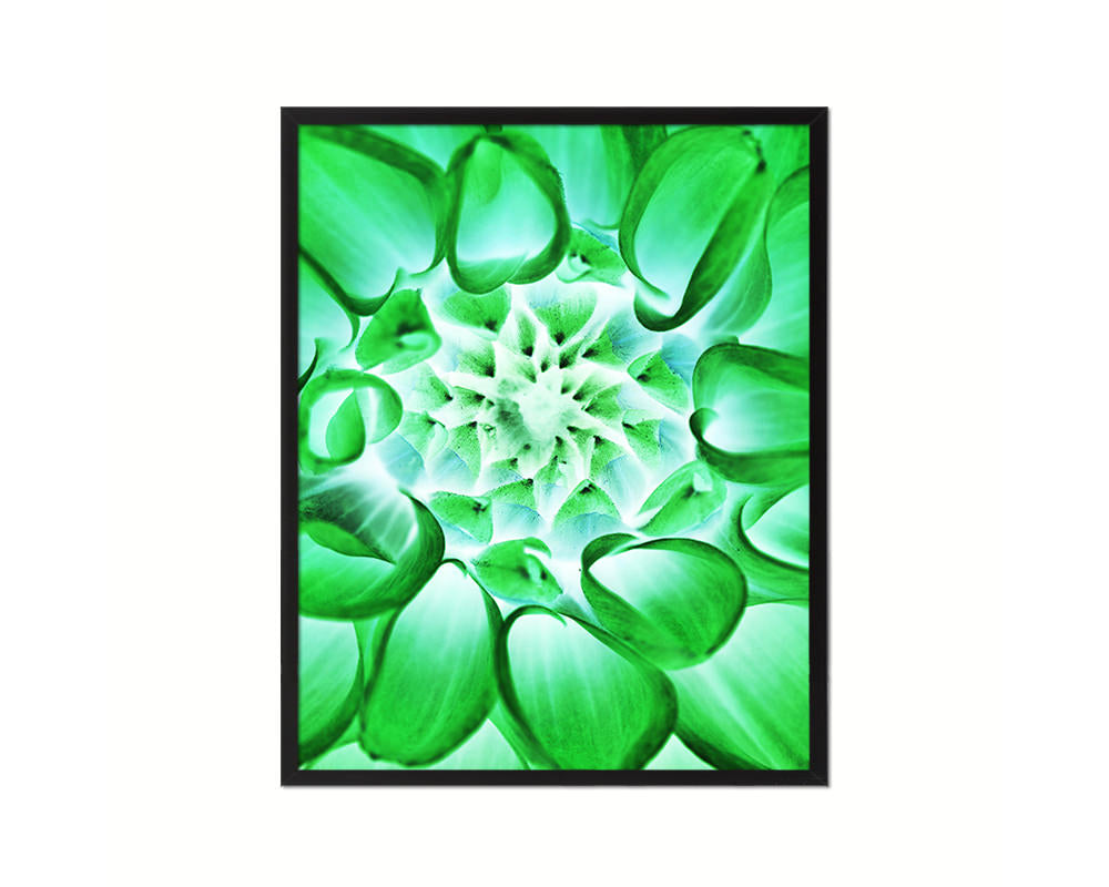 Chrysanthemum Green Flower Wood Framed Paper Print Wall Decor Art Gifts