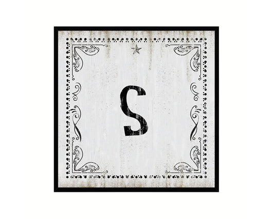 Letters L Custom Monogram Personality Name Sign Framed Prints Wall Art Decor