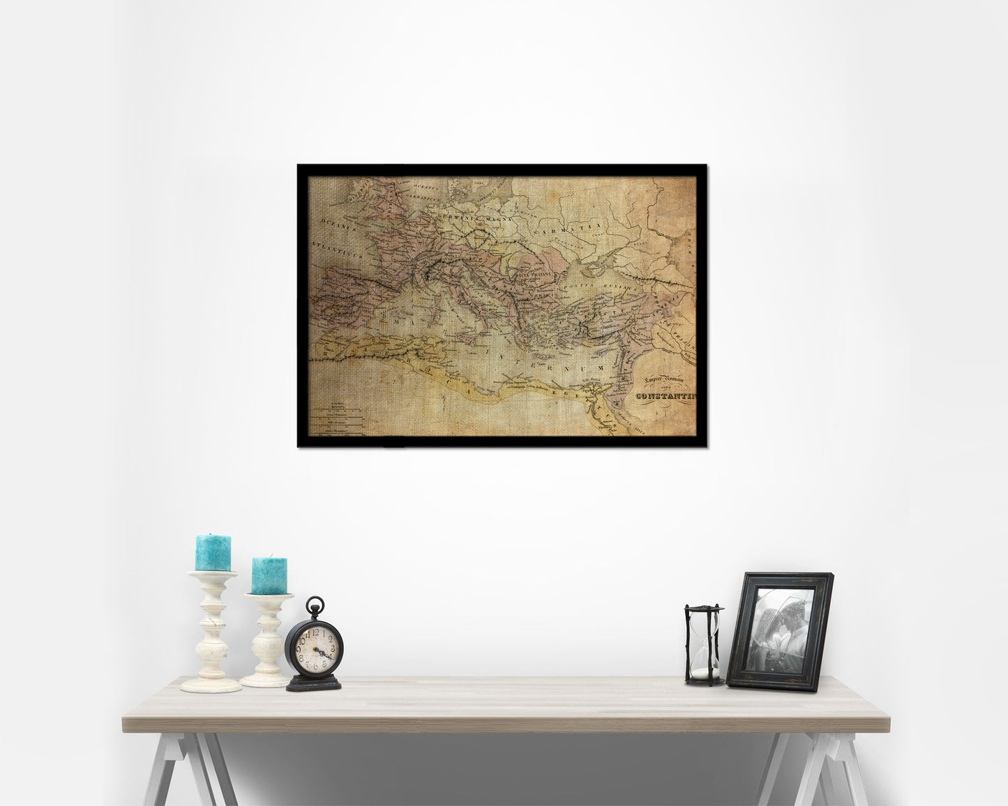 Constantine the Great Empire Europe Vintage Map Framed Print Art Wall Decor Gifts