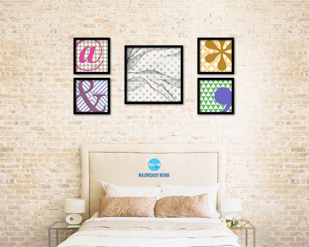 Geometric Abstract Artwork Wood Frame Gifts Modern Wall Decor Art Prints