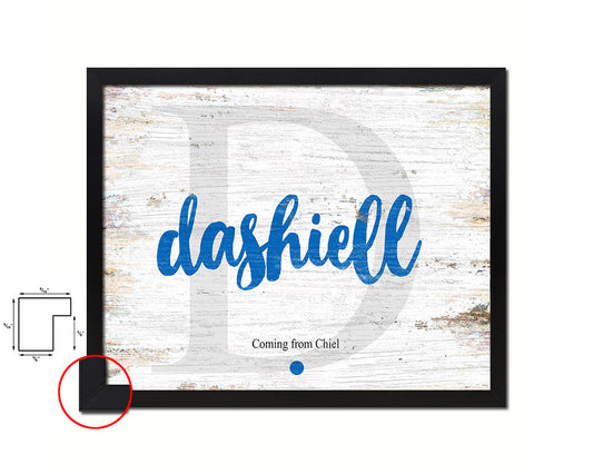 Dashiell Personalized Biblical Name Plate Art Framed Print Kids Baby Room Wall Decor Gifts