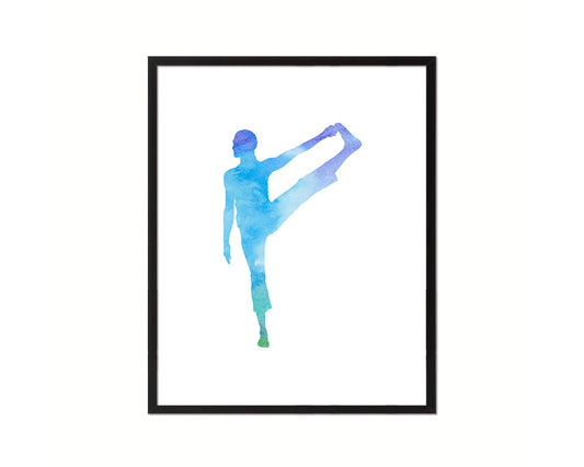 Big Toe Pose Padangusthasana Yoga Wood Framed Print Wall Decor Art Gifts