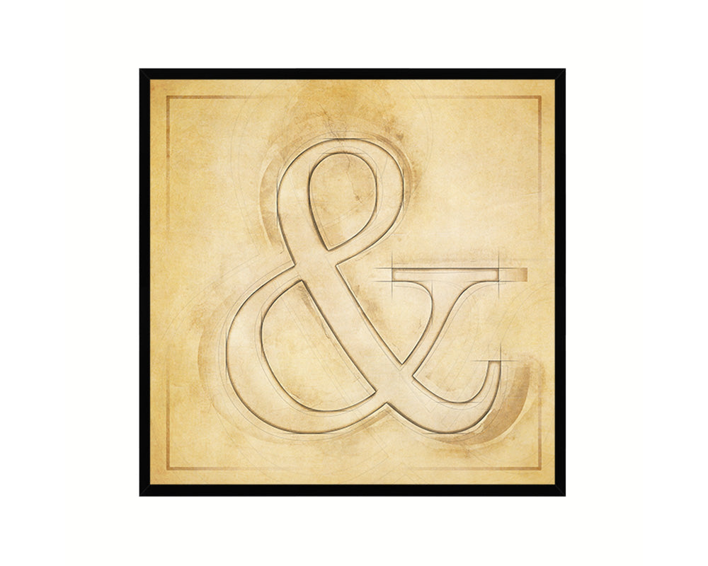 Ampersand & Punctuation Vintage Symbol Art Print Framed Classroom Wall Decor English Teacher Gifts