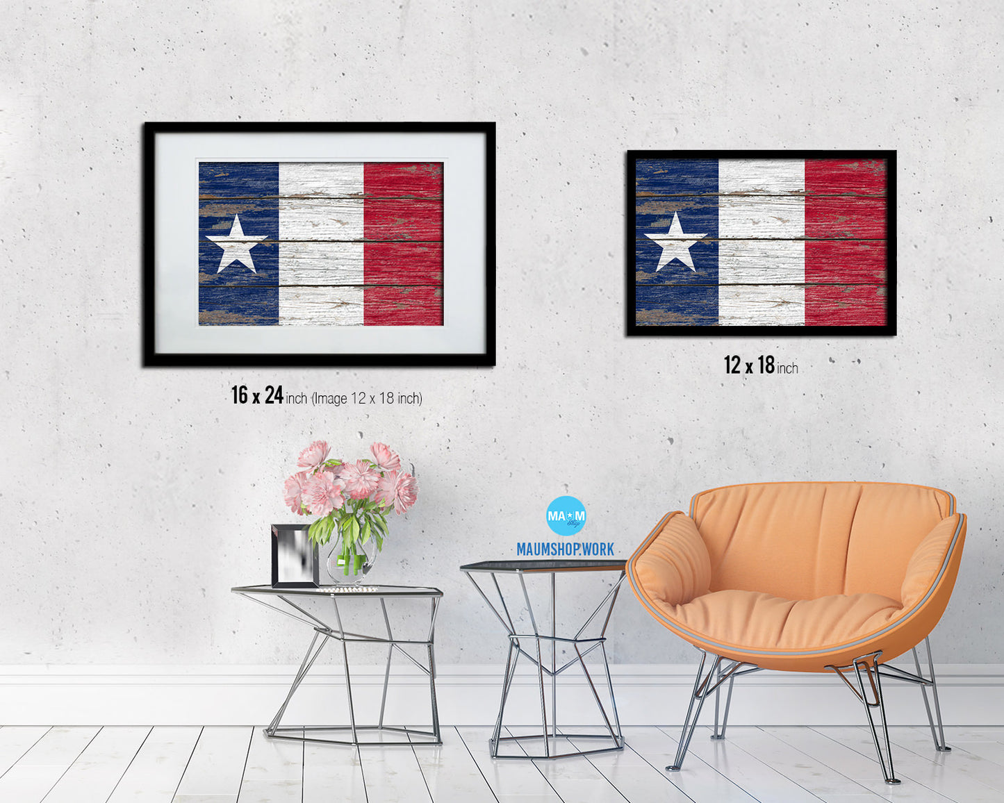 Texas Dodsons Historical Wood Rustic Flag Wood Framed Print Wall Art Decor Gifts