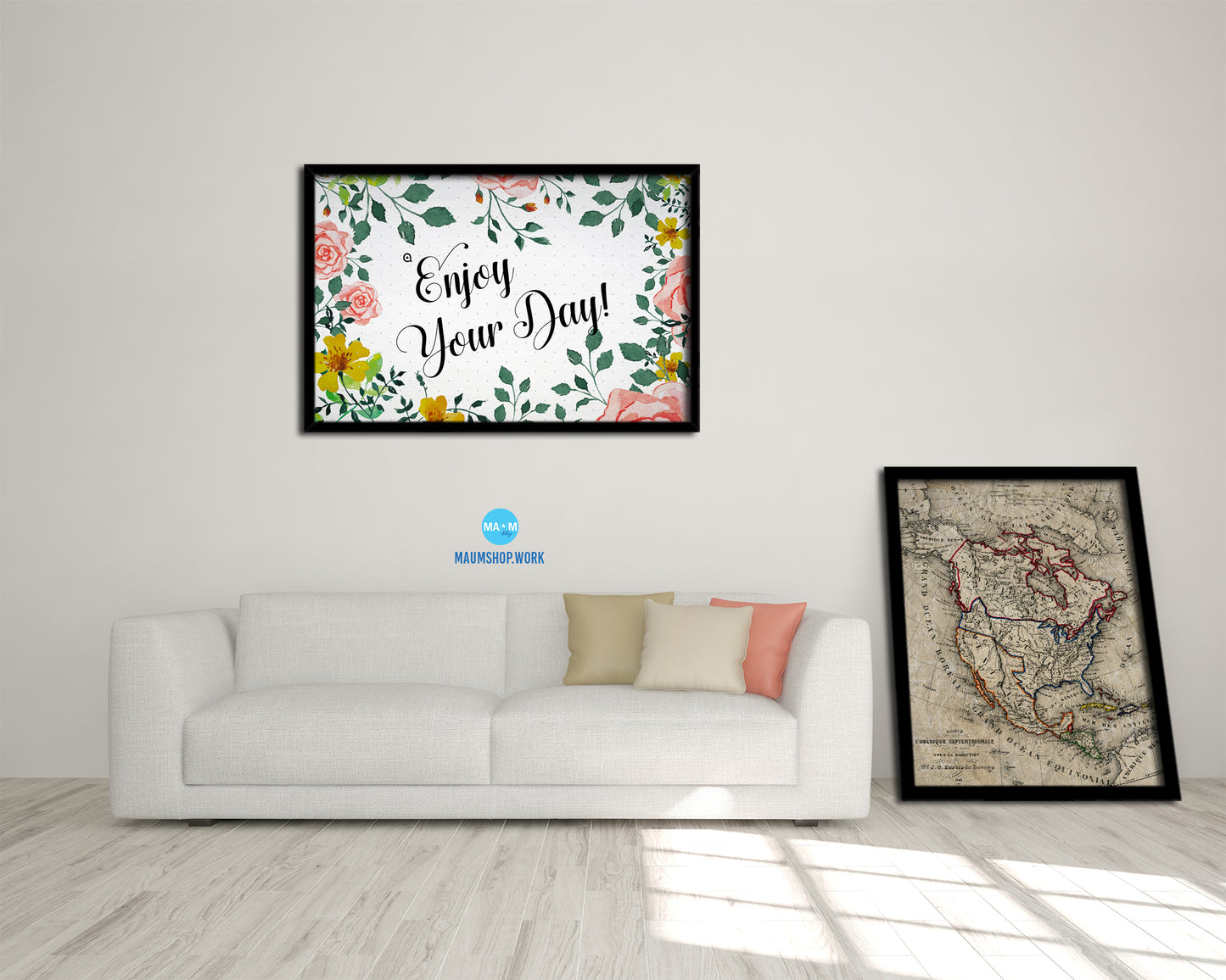 Enjoy your day Quote Framed Print Wall Decor Art Gifts