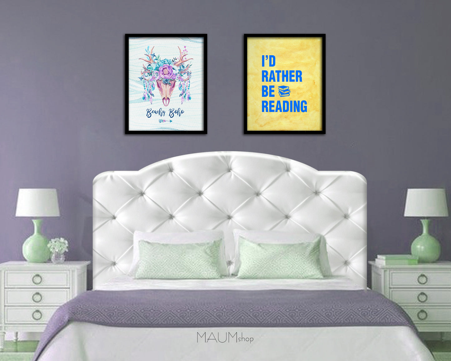 I'd rather be reading Quote Framed Print Wall Decor Art Gifts