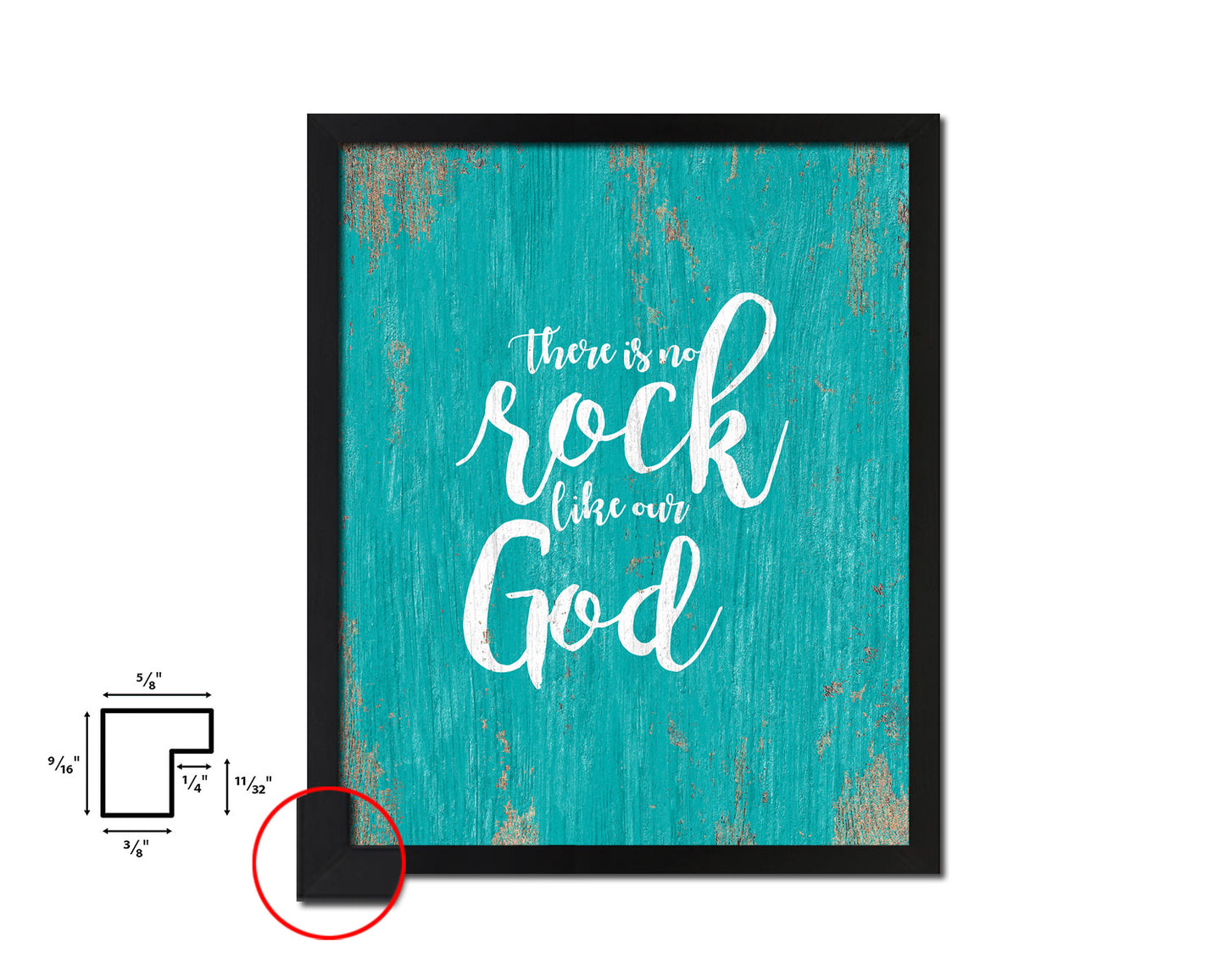 There is no rock like our God Quote Framed Print Home Decor Wall Art Gifts