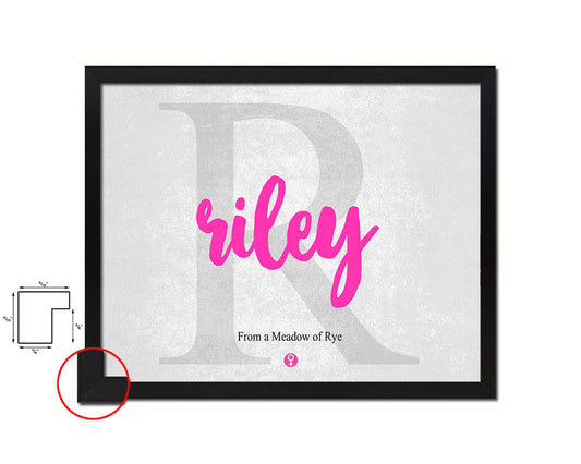 Riley Personalized Biblical Name Plate Art Framed Print Kids Baby Room Wall Decor Gifts