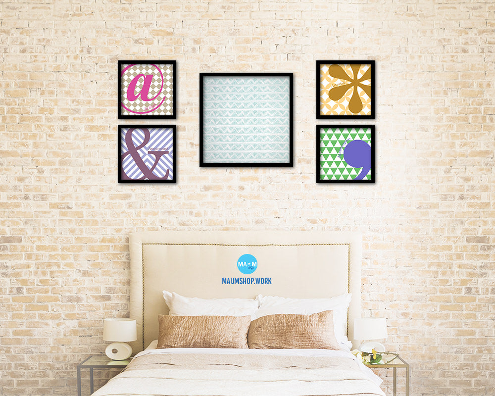 Geometric Abstract Artwork Wood Frame Gifts Modern Wall Decor Art Prints