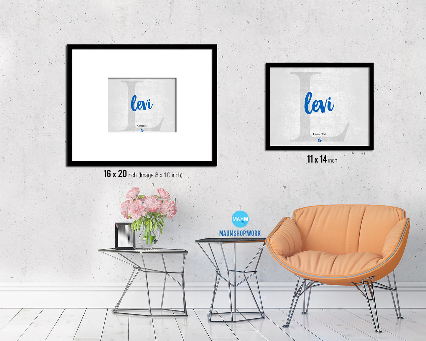 Levi Personalized Biblical Name Plate Art Framed Print Kids Baby Room Wall Decor Gifts