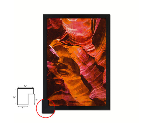 Dancing Stone Antelope Canyon Northern Arizona Artwork Painting Print Art Frame Gifts