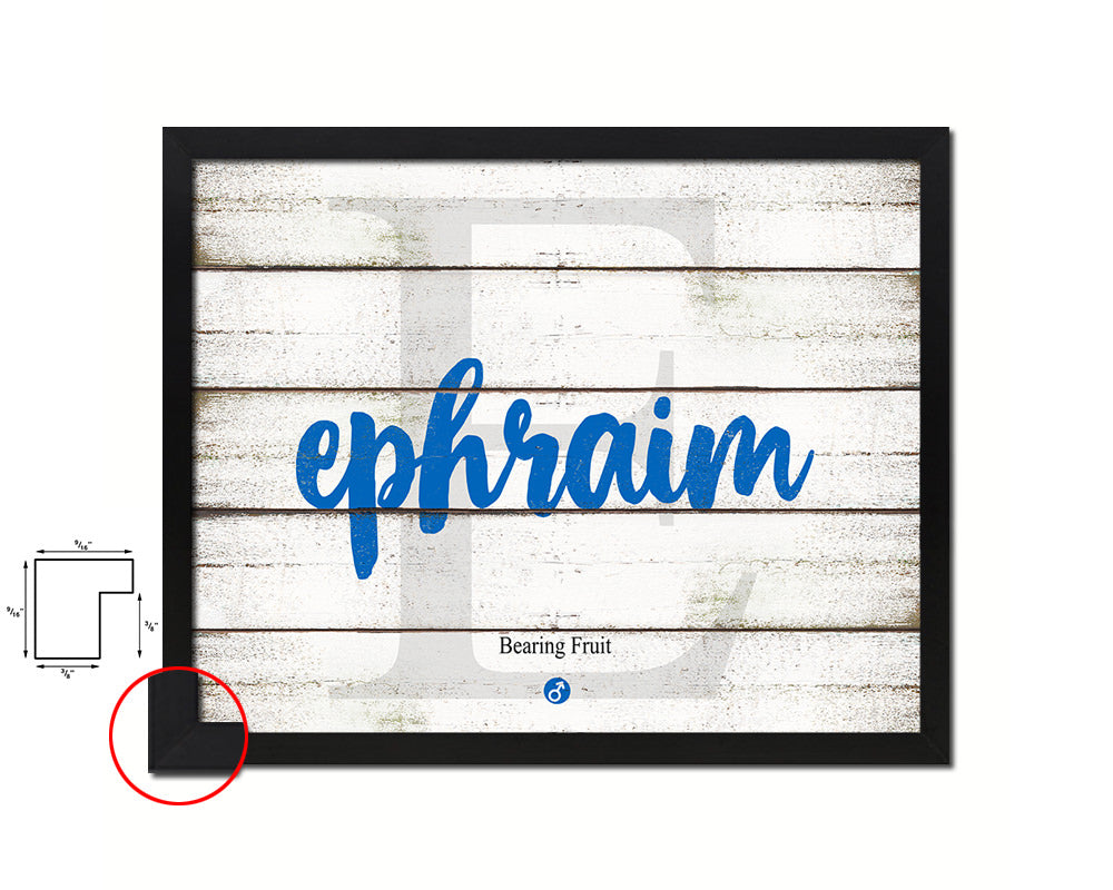 Ephraim Personalized Biblical Name Plate Art Framed Print Kids Baby Room Wall Decor Gifts