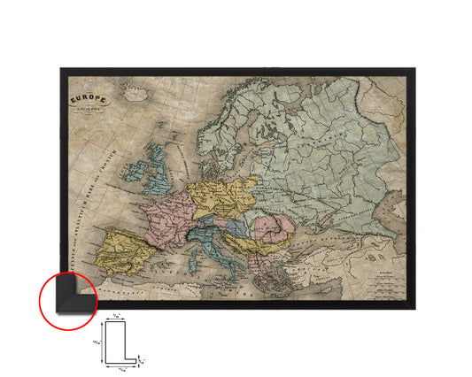 Europe Ancienne Historical Map Framed Print Art Wall Decor Gifts