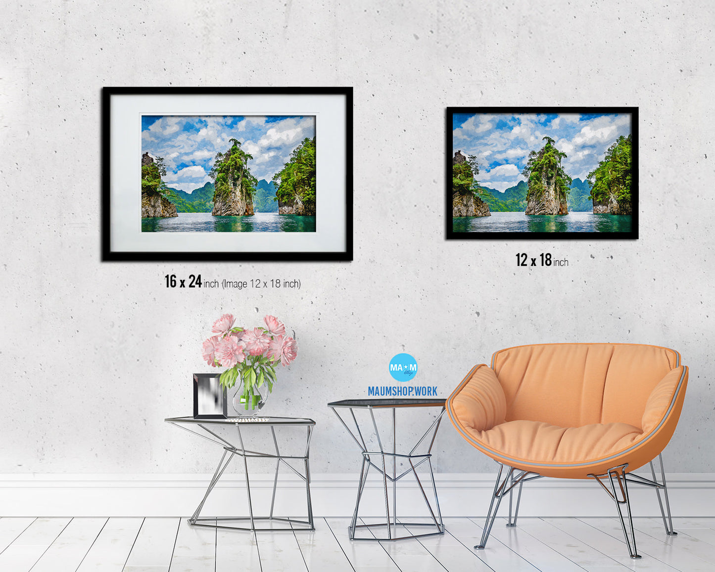 Ratchaprapha Dam, Khao Sok National Park, Surat Thani Province, Thailand Artwork Painting Print Art