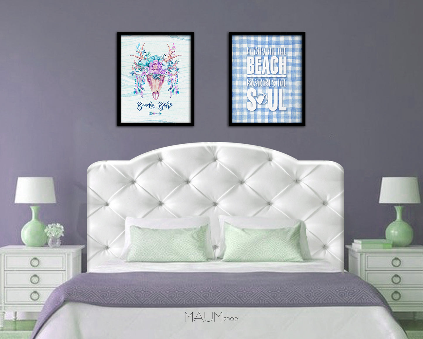 A day at the beach restores the soul Quote Framed Print Wall Decor Art Gifts