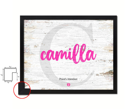 Camilla Personalized Biblical Name Plate Art Framed Print Kids Baby Room Wall Decor Gifts